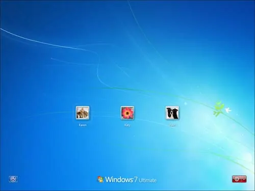 Schermata di login di Windows 7