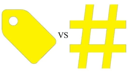 Differenza fra tag e hashtag